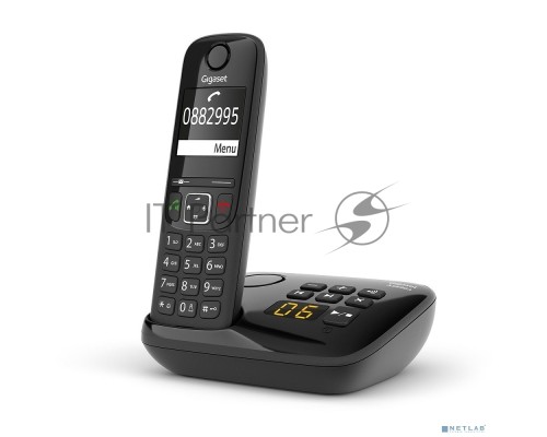 Р/Телефон Dect Gigaset AS690A RUS черный автооветчик АОН