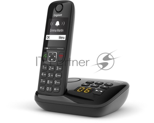 Р/Телефон Dect Gigaset AS690A RUS черный автооветчик АОН