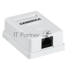 Розетка ITK GENERICA CS2-1C5EU-12-G настенная 49.2x65.5x25.2мм RJ45 ABS белый (упак.:1шт)
