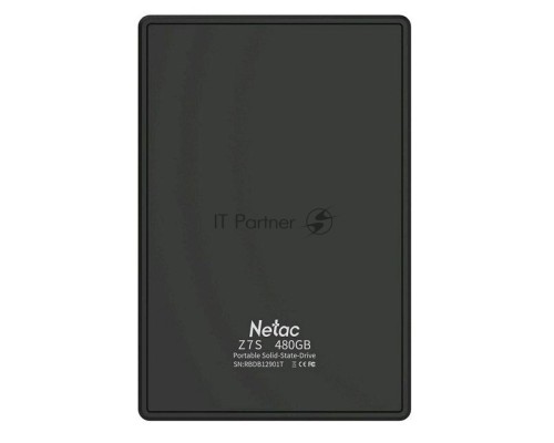 Внешний накопитель SSD External Netac 960Gb Z7S <NT01Z7S-960G-32BK> (USB3.2, up to 550/480MBs, 89х60х11.5mm, Aluminium+Steel+Plastic)