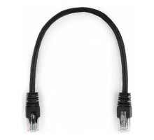 Патч-корд UTP Cablexpert PP6U-0.25M/BK кат.6, 0.25м, литой, многожильный (чёрный)