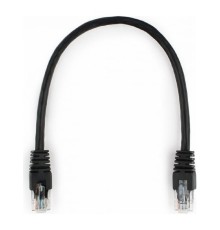Патч-корд UTP Cablexpert PP6U-0.25M/BK кат.6, 0.25м, литой, многожильный (чёрный)