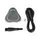 Бритва Galaxy Line GL 4209, серебряный с черным, роторная, аккумуляторная, 5 Вт, Li-Ion аккумулятор емкостью 600 мА*ч, время непрерывной работы до 1,5 ч, ножи из нержавеющей стали, 3 независимые плавающие головки, возможность промывки бреющего блока, инд