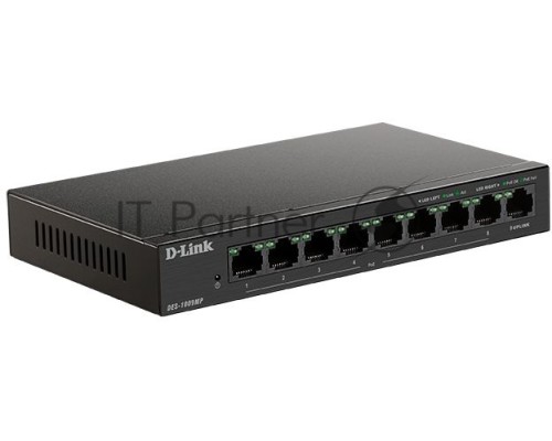 Коммутатор D-Link DES-1009MP/A1A, 9-Port Desktop Gigabit PoE Switch