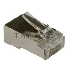 Коннектор RJ45 тип EZ, 8P8C, STP, Cat.5e, универсальный, со вставкой, покрытие 50 микрон,100 шт.