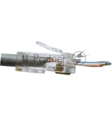 Коннектор RJ45 тип EZ, 8P8C, UTP, Cat.6, универсальный, со вставкой, покрытие 50 микрон,100 шт.