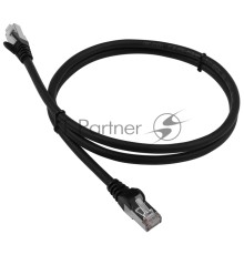 Патч-корд LANMASTER LSZH FTP кат.6, 1.0 м, черный