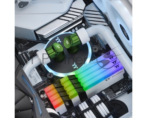 Фитинг для сво Thermaltake Pacific G1/4 90 Degree Adapter [CL-W052-CU00GR-A]  - Green/DIY LCS/Fitting/2 Pack