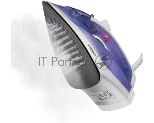 Утюг Kitfort KT-2603 1300Вт белый/фиолетовый
