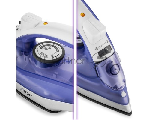 Утюг Kitfort KT-2603 1300Вт белый/фиолетовый