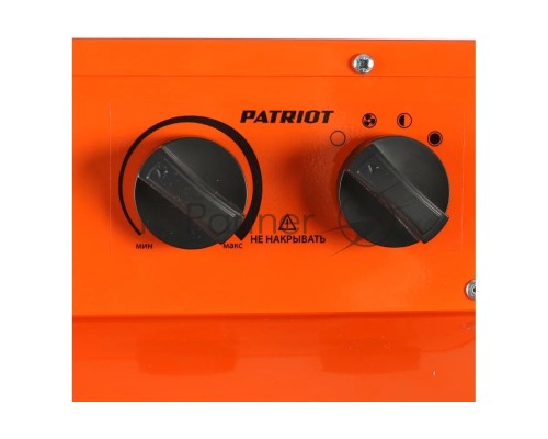 Тепловентилятор электрический Patriot PT-R 24, 380В, терморегулятор, нерж.ТЭН, вилка встраиваемая на блоке управления.
