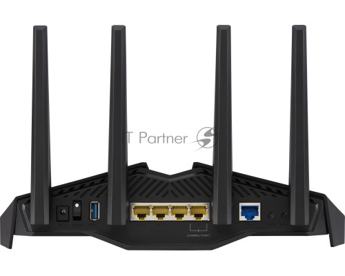 Роутер ASUS RT-AX82U // роутер 802.11b/g/n/ac/ax, до 574 + 4804Мбит/c, 2,4 + 5 гГц, 4 антенны, USB, GBT LAN ; 90IG05G0-MO3R10