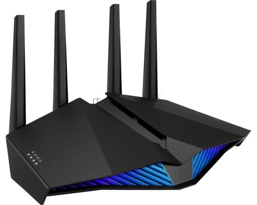 Роутер ASUS RT-AX82U // роутер 802.11b/g/n/ac/ax, до 574 + 4804Мбит/c, 2,4 + 5 гГц, 4 антенны, USB, GBT LAN ; 90IG05G0-MO3R10