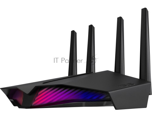 Роутер ASUS RT-AX82U // роутер 802.11b/g/n/ac/ax, до 574 + 4804Мбит/c, 2,4 + 5 гГц, 4 антенны, USB, GBT LAN ; 90IG05G0-MO3R10