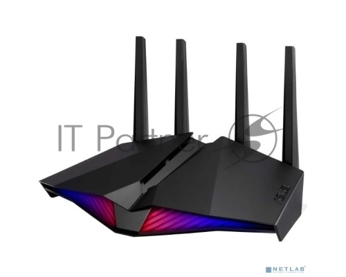 Роутер ASUS RT-AX82U // роутер 802.11b/g/n/ac/ax, до 574 + 4804Мбит/c, 2,4 + 5 гГц, 4 антенны, USB, GBT LAN ; 90IG05G0-MO3R10