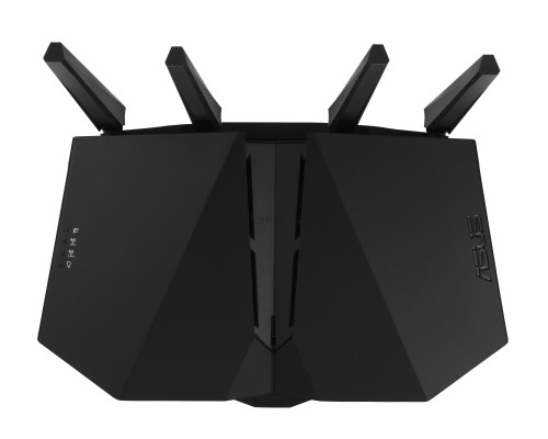 Роутер ASUS RT-AX82U // роутер 802.11b/g/n/ac/ax, до 574 + 4804Мбит/c, 2,4 + 5 гГц, 4 антенны, USB, GBT LAN ; 90IG05G0-MO3R10