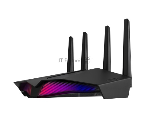 Роутер ASUS RT-AX82U // роутер 802.11b/g/n/ac/ax, до 574 + 4804Мбит/c, 2,4 + 5 гГц, 4 антенны, USB, GBT LAN ; 90IG05G0-MO3R10