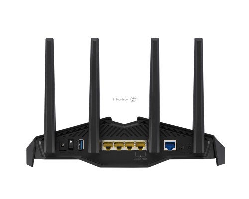 Роутер ASUS RT-AX82U // роутер 802.11b/g/n/ac/ax, до 574 + 4804Мбит/c, 2,4 + 5 гГц, 4 антенны, USB, GBT LAN ; 90IG05G0-MO3R10