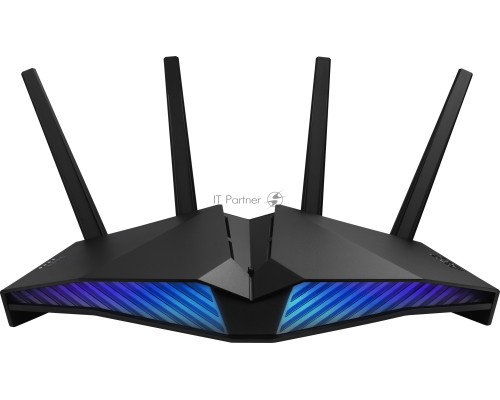 Роутер ASUS RT-AX82U // роутер 802.11b/g/n/ac/ax, до 574 + 4804Мбит/c, 2,4 + 5 гГц, 4 антенны, USB, GBT LAN ; 90IG05G0-MO3R10
