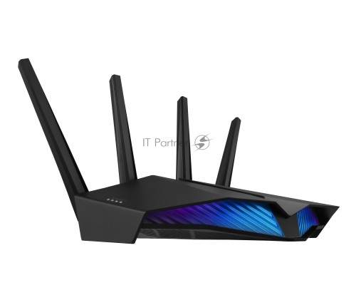 Роутер ASUS RT-AX82U // роутер 802.11b/g/n/ac/ax, до 574 + 4804Мбит/c, 2,4 + 5 гГц, 4 антенны, USB, GBT LAN ; 90IG05G0-MO3R10
