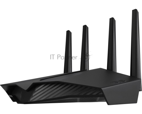 Роутер ASUS RT-AX82U // роутер 802.11b/g/n/ac/ax, до 574 + 4804Мбит/c, 2,4 + 5 гГц, 4 антенны, USB, GBT LAN ; 90IG05G0-MO3R10