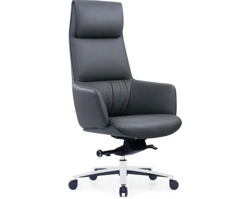 [Игровые кресла] Кресло руководителя Cactus CS-LBK-MILANO кожа с подголов. крестов. алюминий