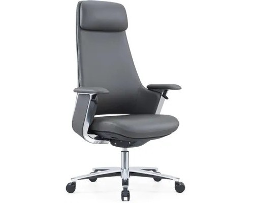 [Игровые кресла] Кресло руководителя Cactus CS-LBK-KYOTO кожа с подголов. крестов. алюминий