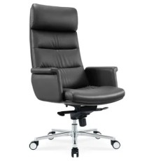 Кресло руководителя Cactus CS-LBK-AMSTERDAM кожа крестов. алюминий