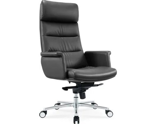 [Игровые кресла] Кресло руководителя Cactus CS-LBK-AMSTERDAM кожа крестов. алюминий