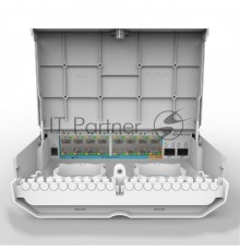 Коммутатор MikroTik Cloud Router Switch 318-16P-2S+OUT with 800MHz CPU, 256MB RAM, 16x Gigabit LAN with PoE-out, 2xSFP+ cages, RouterOS L5 or SwitchOS (dual boot), outdoor enclosure, mounting kit (power supply N