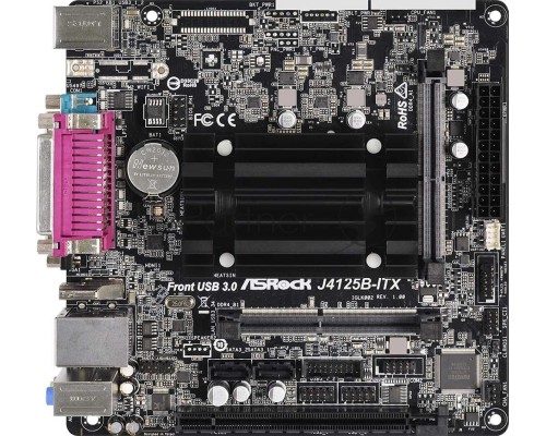 Материнская плата Asrock J4125B-ITX 2xDDR4 mini-ITX AC`97 8ch(7.1) GbLAN+VGA+HDMI