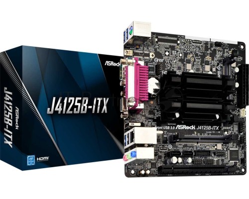 Материнская плата Asrock J4125B-ITX 2xDDR4 mini-ITX AC`97 8ch(7.1) GbLAN+VGA+HDMI