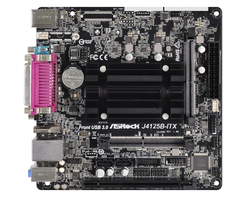 Материнская плата Asrock J4125B-ITX 2xDDR4 mini-ITX AC`97 8ch(7.1) GbLAN+VGA+HDMI