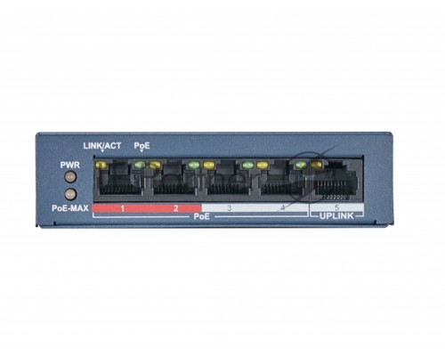 Коммутатор HiWatch DS-S504P(B) 5x100Mb 4PoE+ 35W неуправляемый