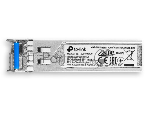 Модуль TP-Link SFP 1000Base-BX WDM Bi-Directional SFP module, TX: 1310 nm and RX: 1550 nm, 1 LC Simplex port , up to 2 km transmission distance in 9/125 μm SMF (Single-Mode Fiber), Supports Digital Diagnostic Monitoring (DDM).