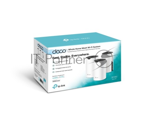 Роутер TP-Link AC1200 whole home WiFi system, 300Mbps at 2.4GHz and 867Mbps at 5GHz, M4R+M3W, 2 Giga Ethernet ports for M4R, support Router and Access Point mode, support IPTV, support IPv6, TP-Link Mesh technology, Auto Path Selection, 802.11k/v/r fast 