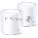 Система TP-Link Mesh AX3000 Whole Home  Wi-Fi System, Wi-Fi 6, 2402Mbps (4 streams) at 5GHz and 574Mbps (2 streams) at 2.4GHz, 2 Gigabit ports of each unit, support OFDMA, MU-MIMO, 802.11k/v/r seamless roaming, support WPA3, HomecareTM system, easy setup