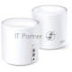 Система TP-Link Mesh AX3000 Whole Home  Wi-Fi System, Wi-Fi 6, 2402Mbps (4 streams) at 5GHz and 574Mbps (2 streams) at 2.4GHz, 2 Gigabit ports of each unit, support OFDMA, MU-MIMO, 802.11k/v/r seamless roaming, support WPA3, HomecareTM system, easy setup
