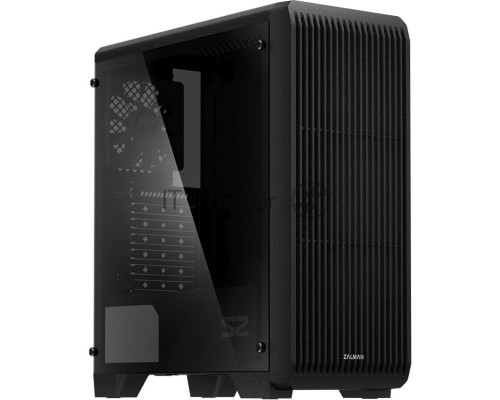 Компьютерный корпус MidiTower Zalman S2 TG TEMPERED GLASS WINDOW black (ATX, mATX, Mini-ITX, USB2.0 x2, USB3.0x1, без БП) (S2 TG)