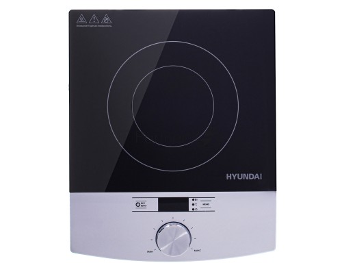Электрическая плитка Hyundai HYC-0102 серебристый/черный стеклокерамика (настольная)