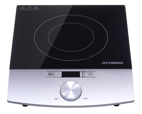 Электрическая плитка Hyundai HYC-0102 серебристый/черный стеклокерамика (настольная)