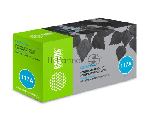 Картридж лазерный Cactus CS-W2071A голубой (700стр.) (есть ограничения по прошивке), для HP Color Laser 150a/150nw/178nw MFP/179fnw MFP