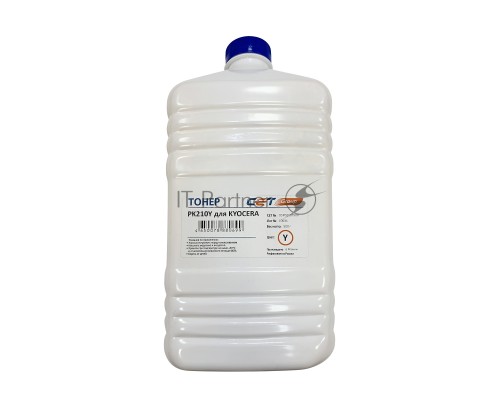 Тонер Cet PK210 OSP0210Y500 желтый бутылка 500гр. для принтера Kyocera Ecosys P6230cdn/6235cdn/7040cdn