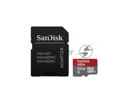 Флеш карта microSD 32GB SanDisk microSDHC Class 10 Ultra (SD адаптер) UHS-I 100MB/s