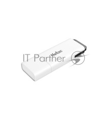 Флеш диск Netac U185, 64Gb, USB2.0, NT03U185N-064G-20WH, с колпачком, пластиковая белая