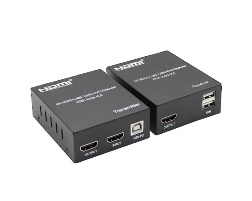[переходник] ORIENT VE050, HDMI KVM extender (Tx+Rx), HDMI+USB+Audio удлинитель до 120 м по витой паре Cat5e/6, HDMI 1.4, 4K@30Hz/1080p@60Hz, HDCP (31212)