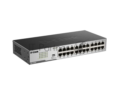 Неуправляемый коммутатор  D-Link DGS-1024D/I1AL2 Unmanaged Switch with 24 10/100/1000Base-T ports.16K Mac address, Auto-sensing, 802.3x Flow Control, Auto MDI/MDI-X for each port, 802.1p QoS, D-Link Green technology, Metal c