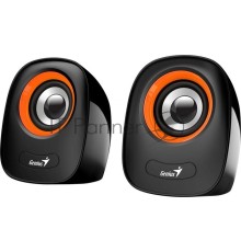 Колонки, PC speakers Genius SP-Q160,ORANGE,USB, 2.0, Power Output 6W, Sensitivity: 80 Db, 3.5 mm jack., цвет оранжевый