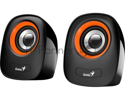 Колонки, PC speakers Genius SP-Q160,ORANGE,USB, 2.0, Power Output 6W, Sensitivity: 80 Db, 3.5 mm jack., цвет оранжевый