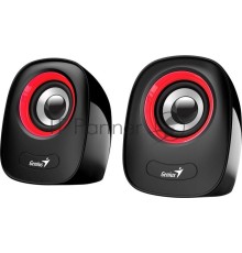 Колонки, PC speakers Genius SP-Q160,RED,USB, 2.0, Power Output 6W, Sensitivity: 80 Db, 3.5 mm jack. , цвет красный